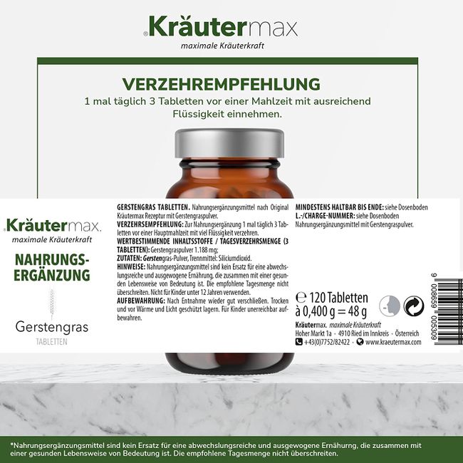 Gerstengras Tabletten 1 x 120 Stück