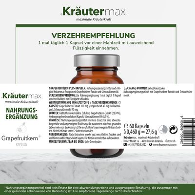 Grapefruit Kern Extrakt Kapseln 1 x 60 Stück